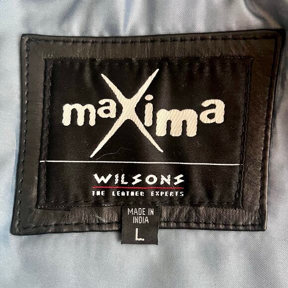 Wilson’s Women’s Black Leather Lined Maxima Zippered Vest with Hood Size Large - Picture 7 of 11